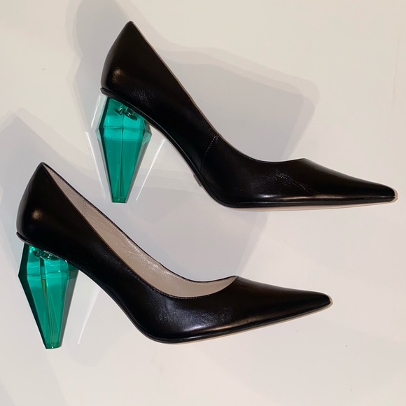 New Marc Jacobs jeweled emerald green “The Pump” diamond shaped heels - Picture 4 of 10